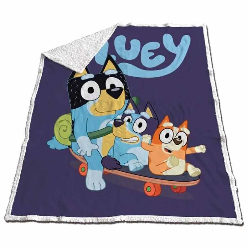 bluey sherpa deka 120x150cm - slika 1