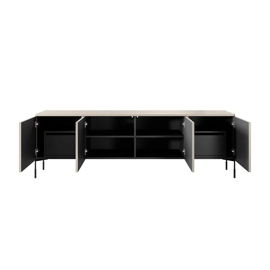 komoda sonatia 200cm, 4 vrata i 2 ladice, materijal: mdf - slika 3