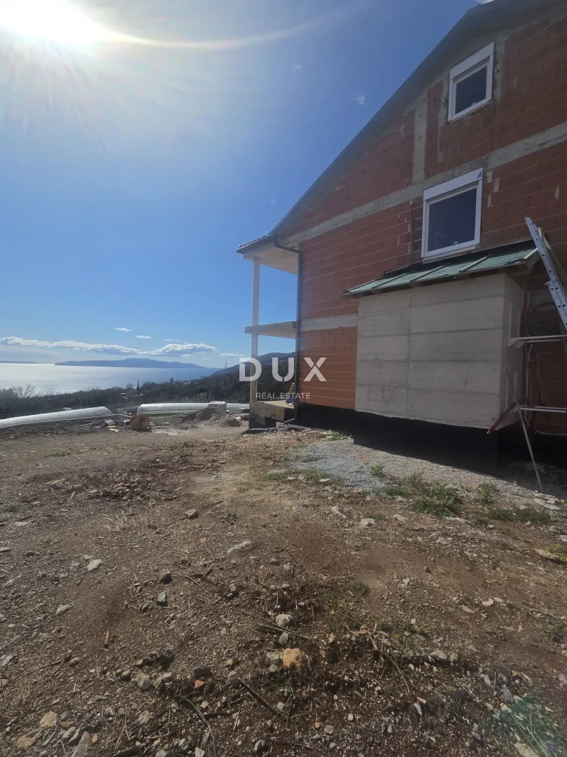 IČIĆI, POLJANE- dvije započete gradnje 900m2 s panoramskim pogledom na more + okoliš 1960m2 - Poljane, Opatija