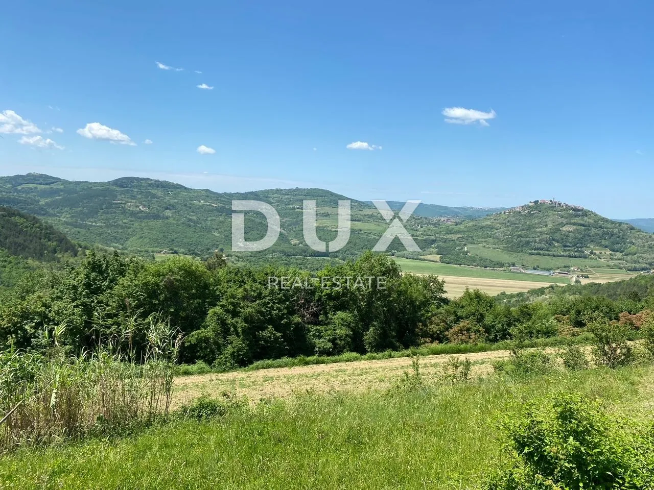 istra, motovun - pogled na najljepši motovun! građevinsko zemljište s dozvolom za rustikalnu vilu - slika 2