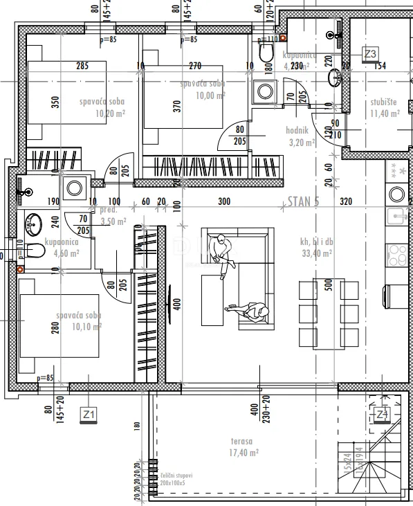 zadar, sukošan - vrhunski penthouse 120 metara od mora! s5 - slika 10