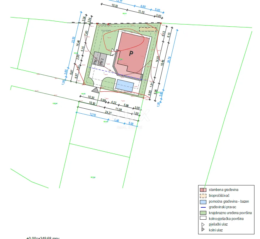 istra, žminj - građevinsko zemljište s dozvolom i projektom - slika 9