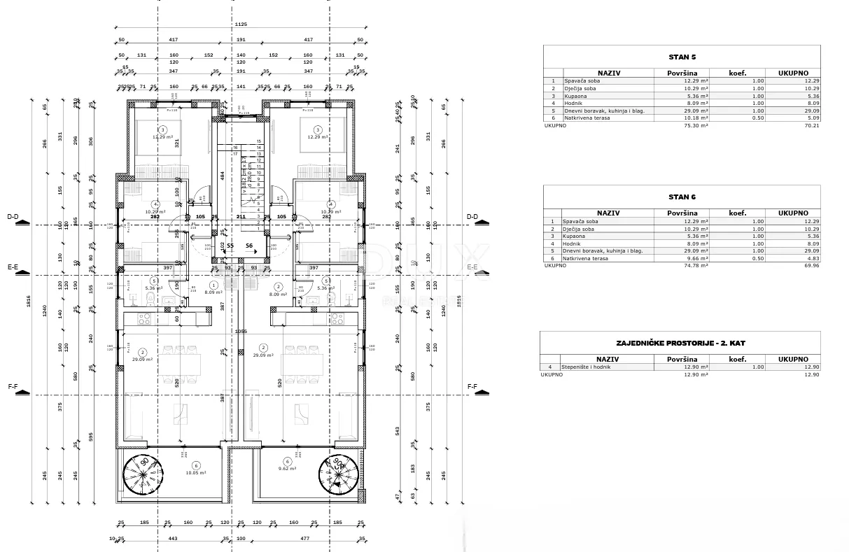 zadar, seline, dvosoban stan 70,21 m² + krovna terasa 81 m² - slika 3