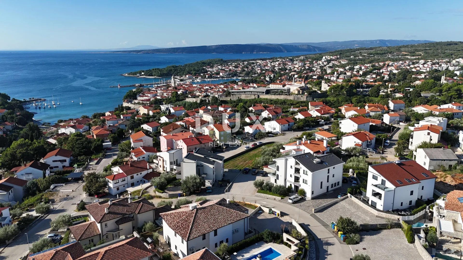 otok krk, grad krk - građevinska parcela s pogledom na grad - slika 6