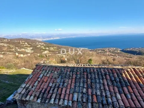 OPATIJA, IČIĆI, POLJANE- starina s prekrasnim panoramskim pogledom na more, spremna za adaptaciju - Poljane, Opatija