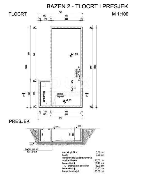 otok krk, brzac - moderna dvojnica s bazenom 40 m2 - slika 13