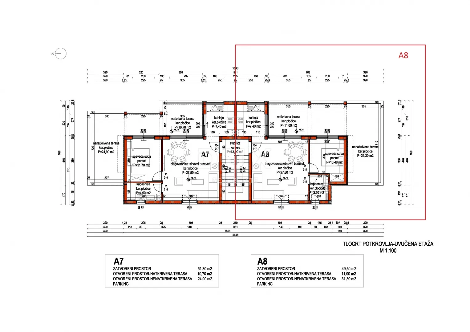 primošten, dolac – novogradnja! penthouse s prekrasnim pogledom na more! prilika! - slika 14