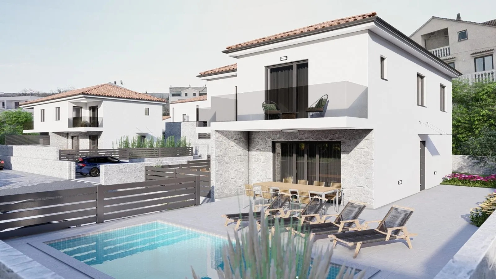 OTOK KRK, MALINSKA - Građevinsko zemljište 585 m2, atraktivna lokacija 700m od mora - Bogovići, Malinska-Dubašnica