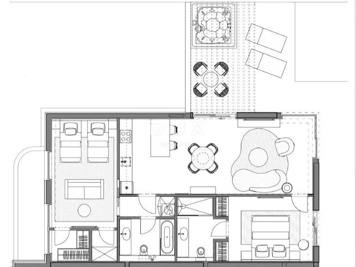 novi vinodolski – stan od 77m² u ekskluzivnom resortu, prvi red do mora s privatnom plažom - slika 35