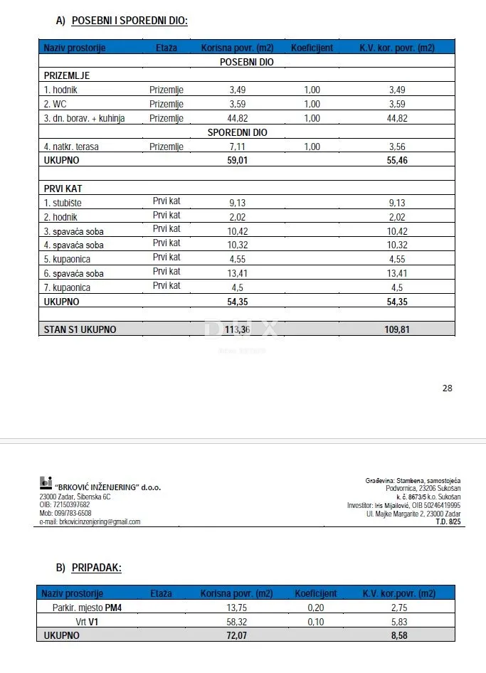 zadar, sukošan, trosobni stan, 118,39 m², dvoetažni - slika 6