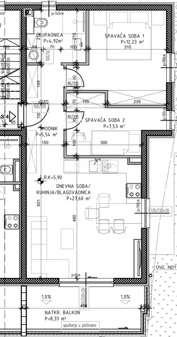 dalmacija, kaštela -dvosoban + db 61,99m², novogradnja 2.kat - slika 13