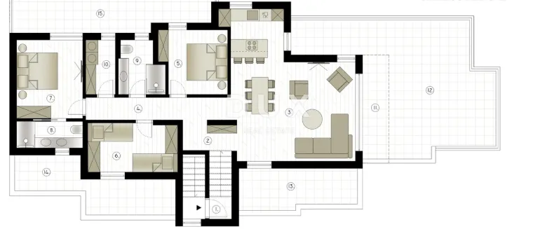 dalmacija, murter - penthouse 300m od plaže! - slika 13