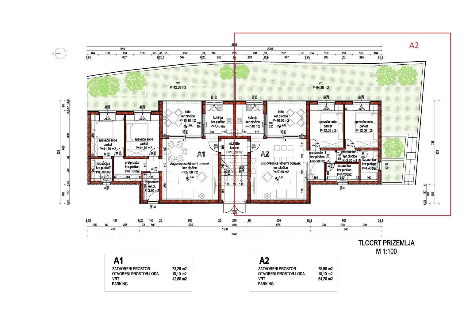 primošten, dolac – stan u prizemlju s vrtom od 64 m², 2 spavaće sobe - slika 38