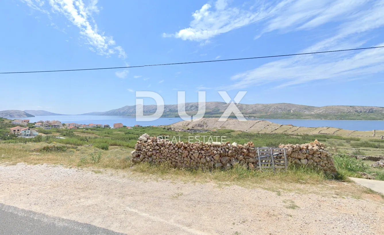 OTOK PAG - Građevinsko zemljište s pogledom na more