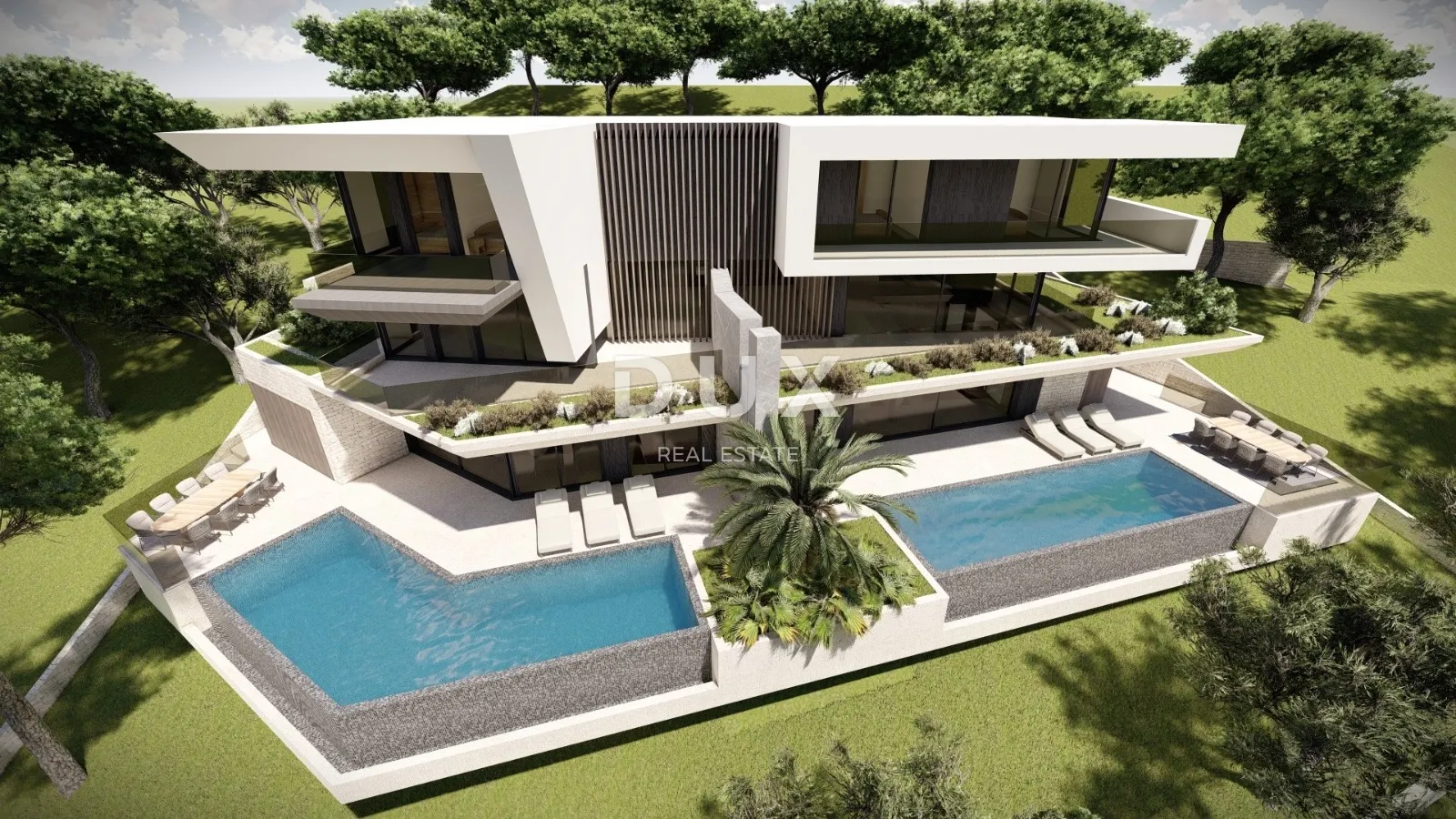 LOVRAN, LIGANJ - Građevinsko zemljište 1000m2 s građevinskom dozvolom i panoramskim pogledom na more - Liganj, Lovran