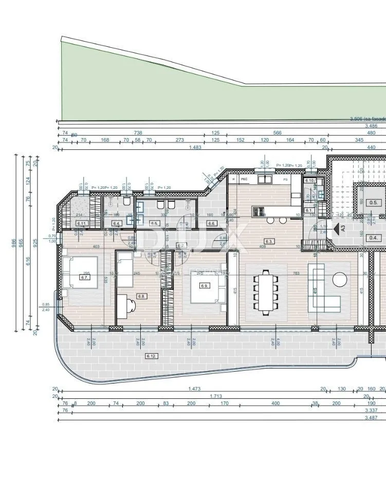 opatija, centar- stan 1.kat 157m2 s panoramskim pogledom na more a3 - slika 6