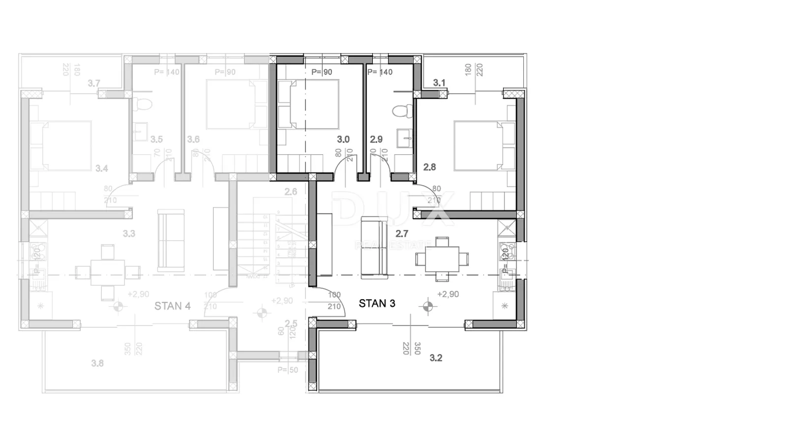 otok pag, povljana - apartman s 2 terase i pogledom - slika 9