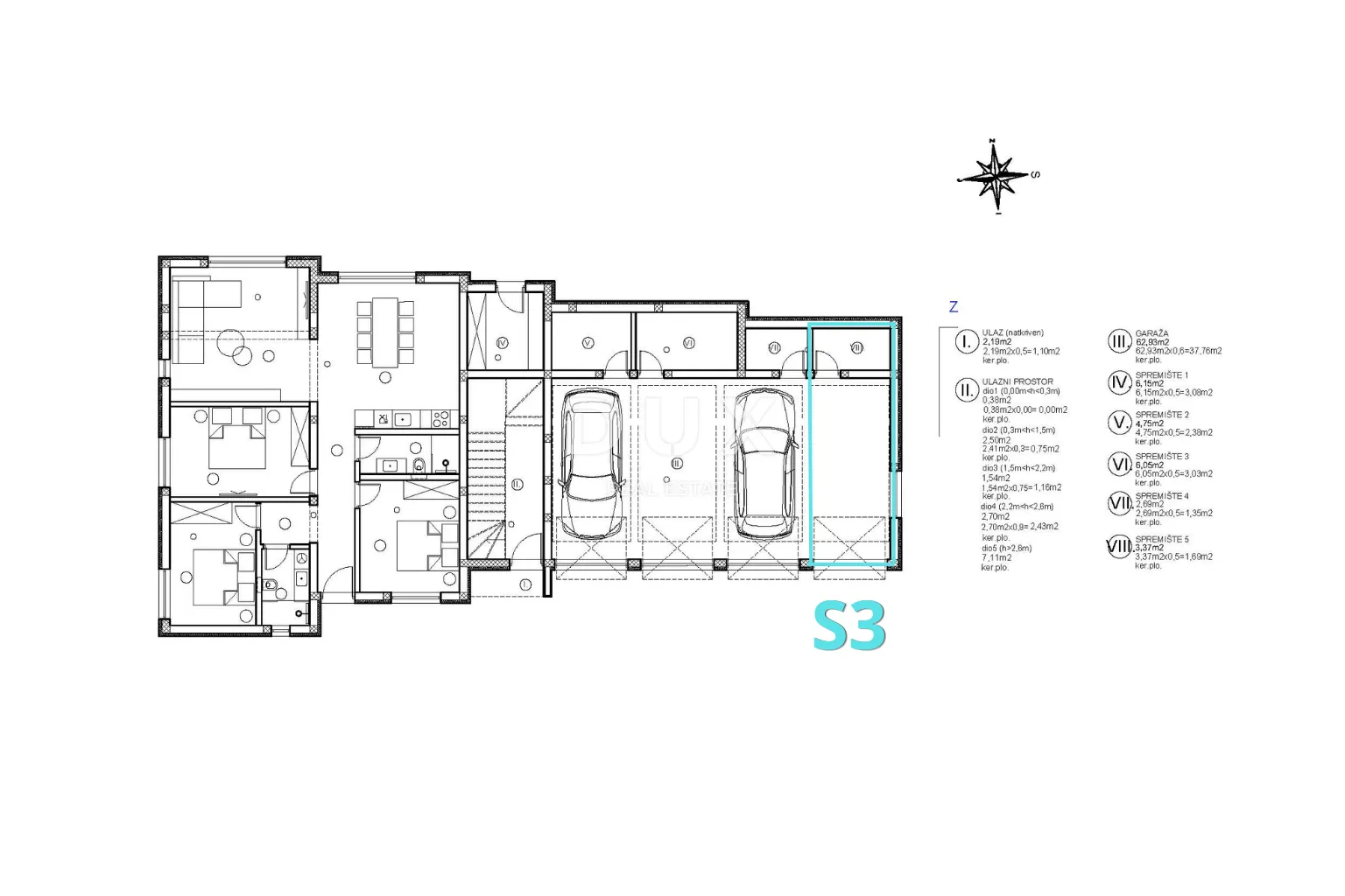 šibenik, vodice – 121 m² privatnog vrta, garaža, 500 m od mora - slika 16