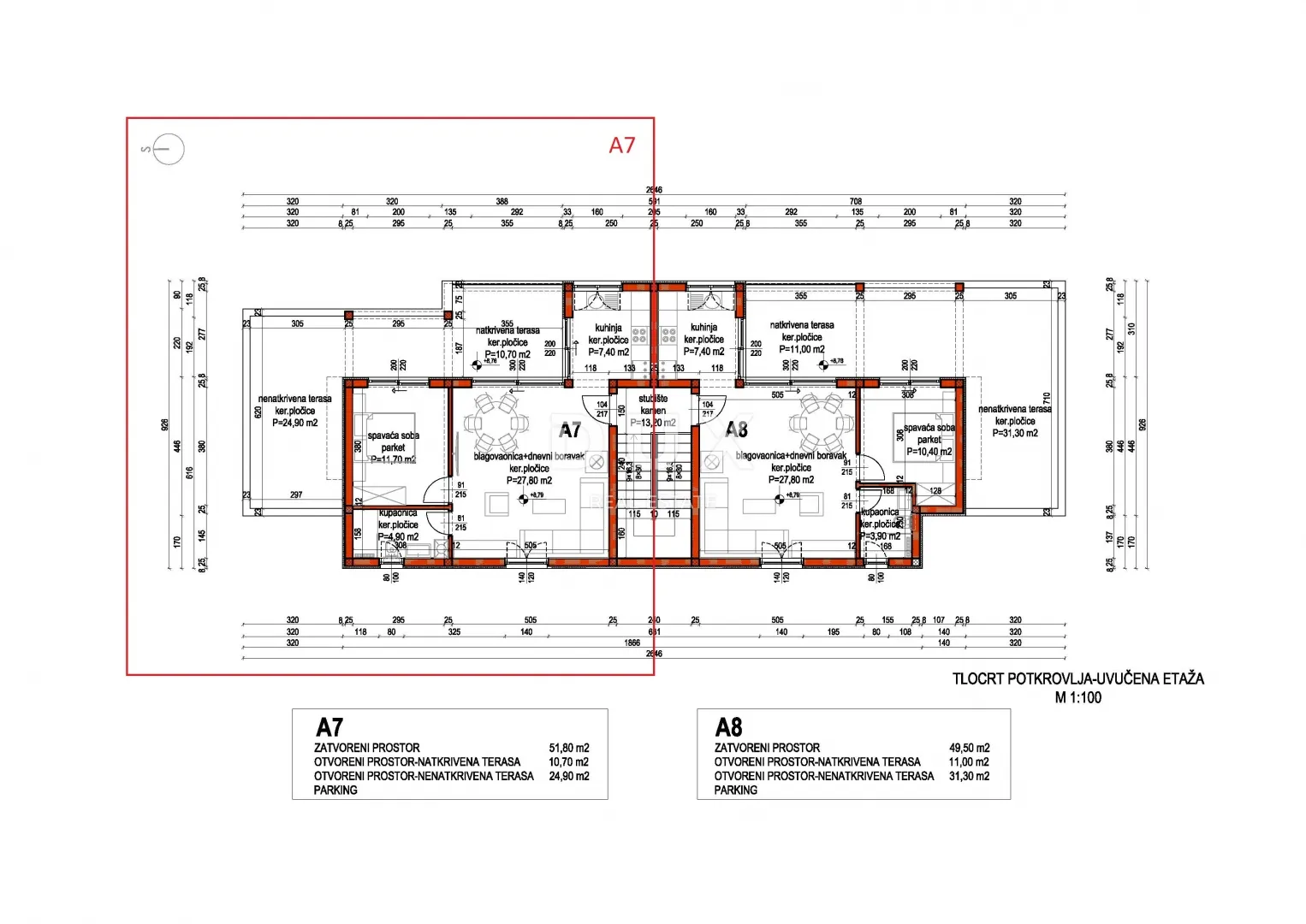 primošten, dolac – penthouse s fenomenalnim pogledom na more! - slika 14