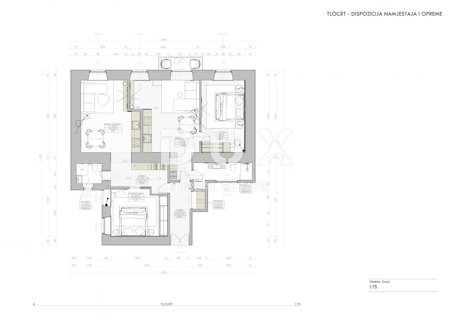 rijeka, centar, 4-sobni stan, 98,50 m2, 2 stambene jedinice - slika 3