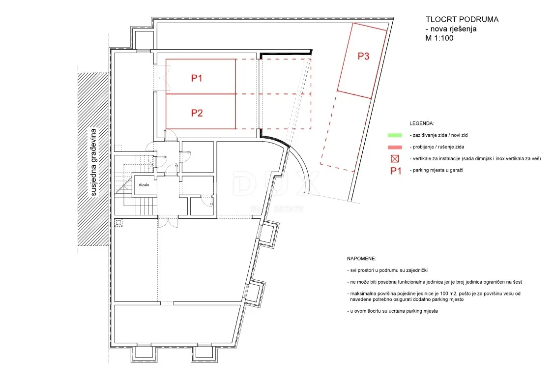 istra, rovinj, kuća, 836,04 m2, roh-bau, idejni projekt - slika 31