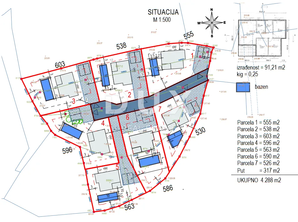 otok krk, okolica dobrinja - građevinski teren za 7 vila - slika 6