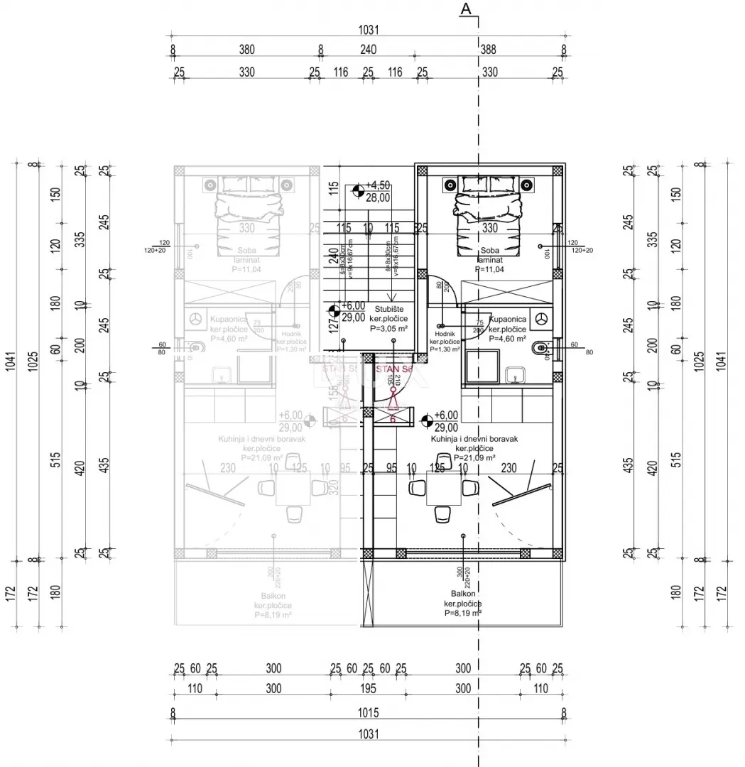 krk, omišalj, jednosobni stan, 50 m2, balkon - slika 13