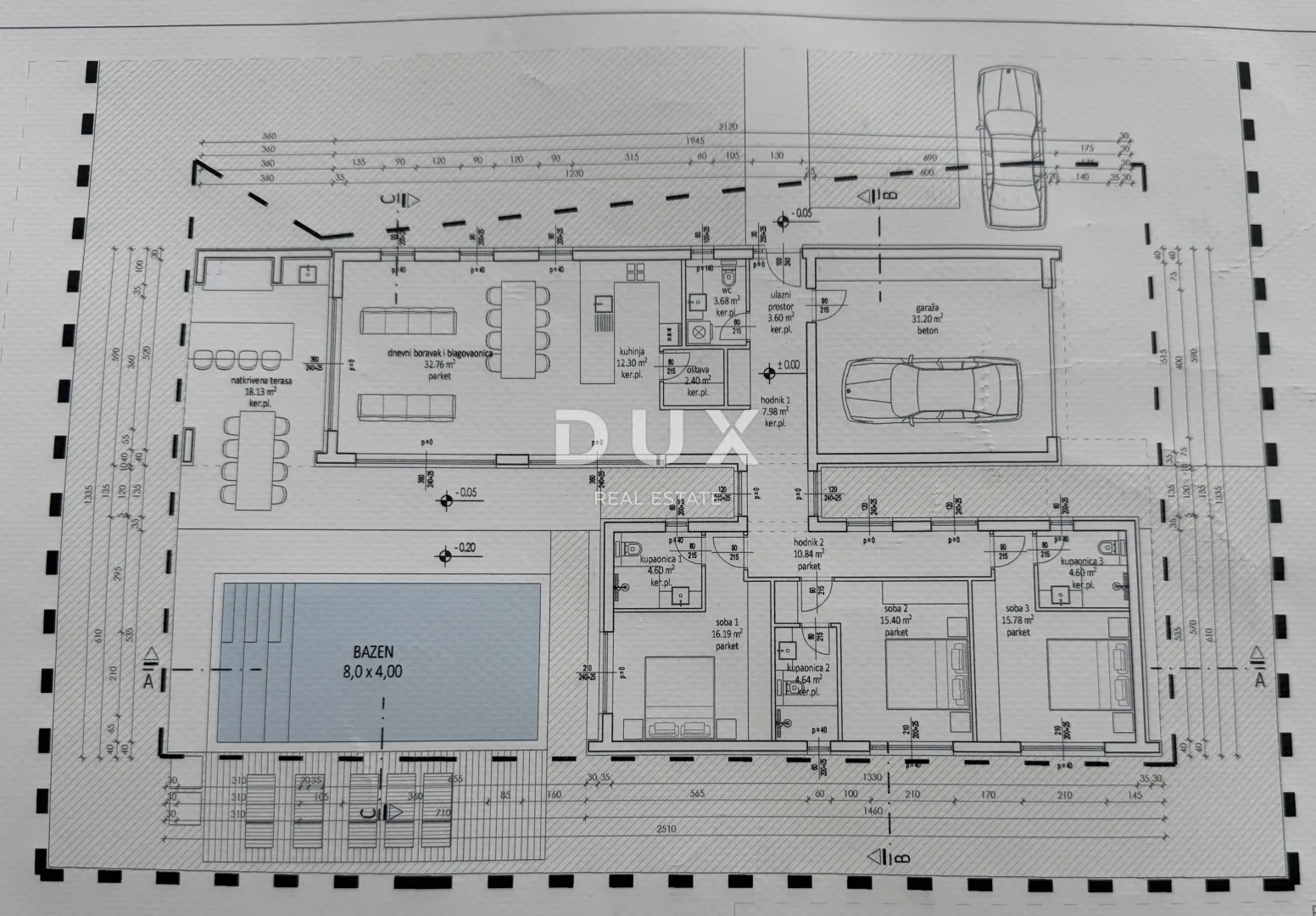 zadar, zemunik g. – luksuzna moderna vila (b) prizemnica s bazenom - slika 11