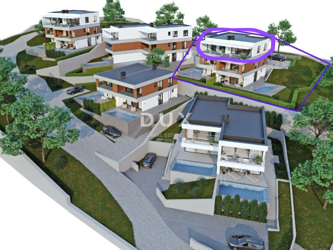 OPATIJA, LOVRAN - luksuzni penthouse u butik kompleksu za život s panoramskim pogledom na more