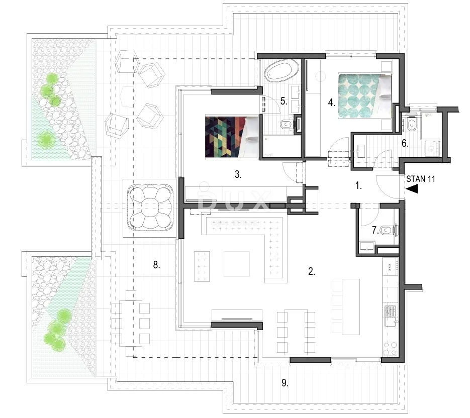 primošten - penthouse s velikom terasom s pogledom na more - slika 5