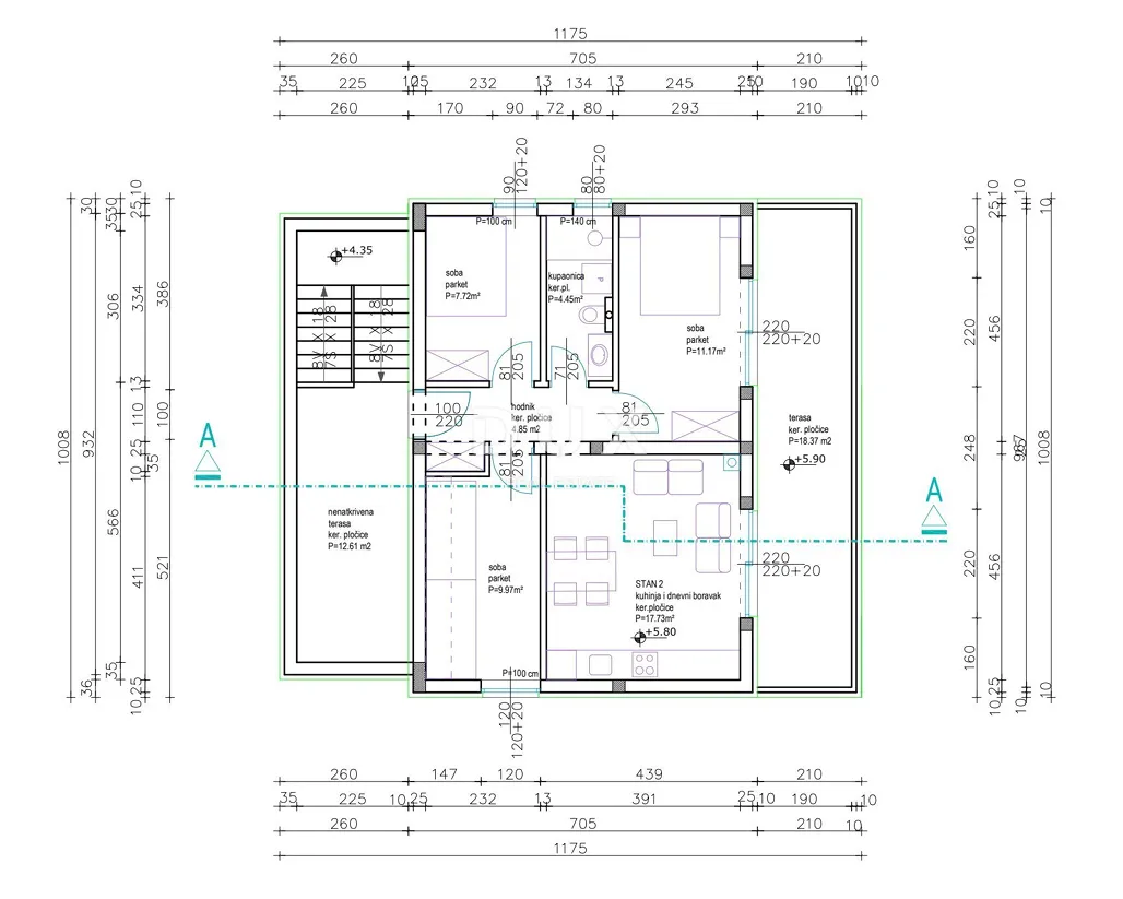 otok pag, grad pag - ekskluzivni penthouse 290m od plaže - slika 8