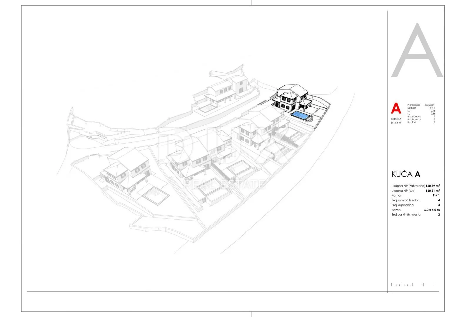 otok krk, tribulje - projekt samostojeća kuća s bazenom - slika 2