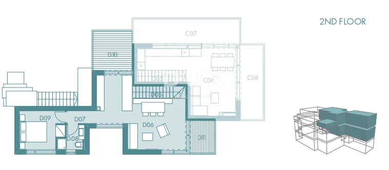 murter, podvrške, 2-sobni stan, 91,90 m2, pogled na more - slika 18