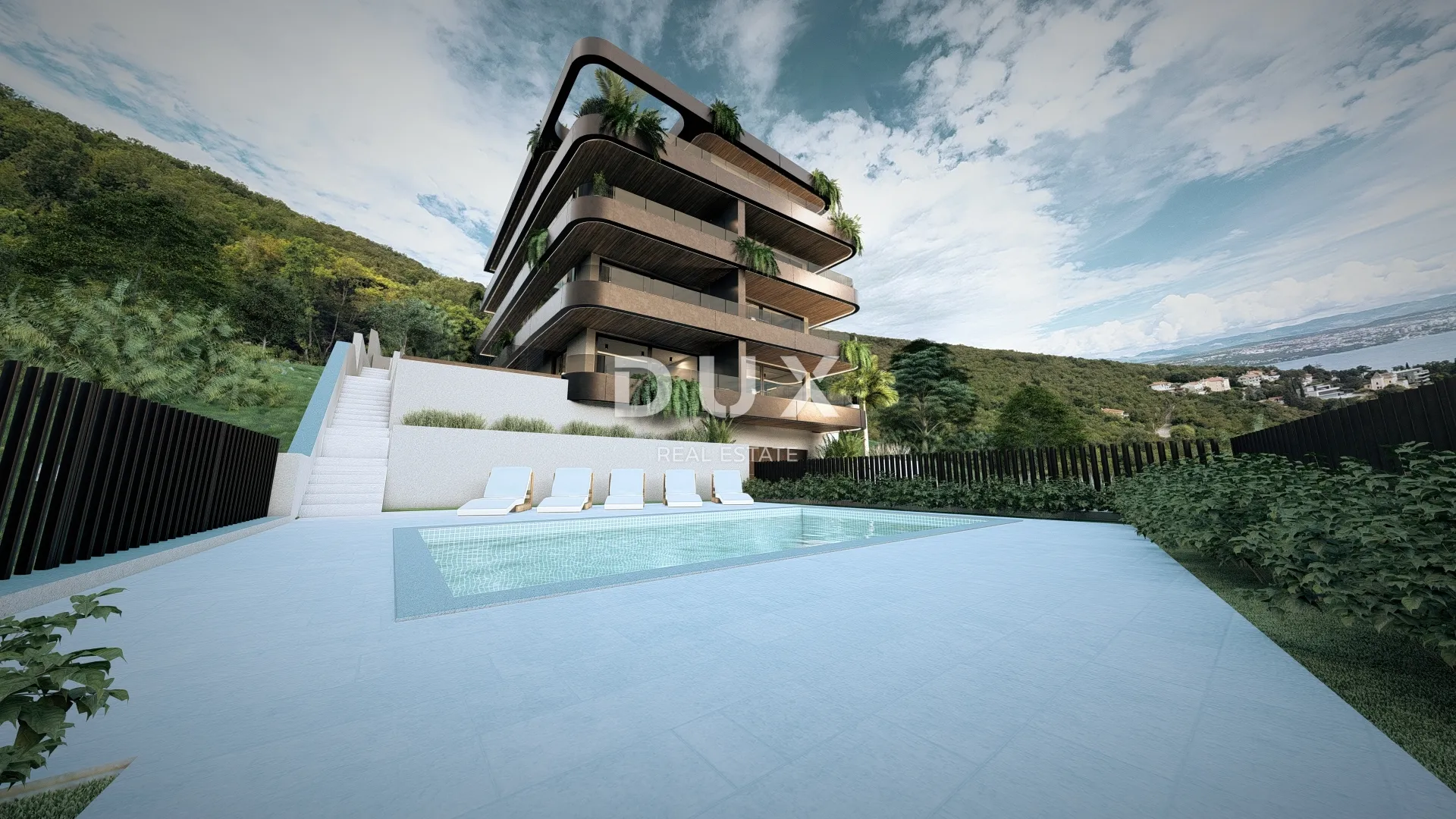 opatija, ičići - elegantni stan s privatnim vrtom i panoramom - slika 13