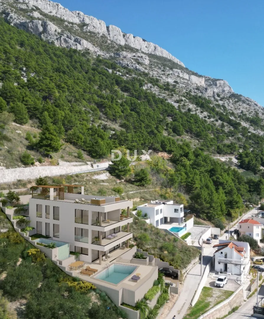 makarska, pisak - stan u prizemlju s bazenom i pogledom na more - slika 6