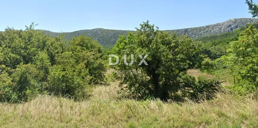 DRIVENIK - poljoprivredno zemljište – 2 parcele 967 m², 70 m od ceste, blizina mora! - Drivenik, Vinodolska općina