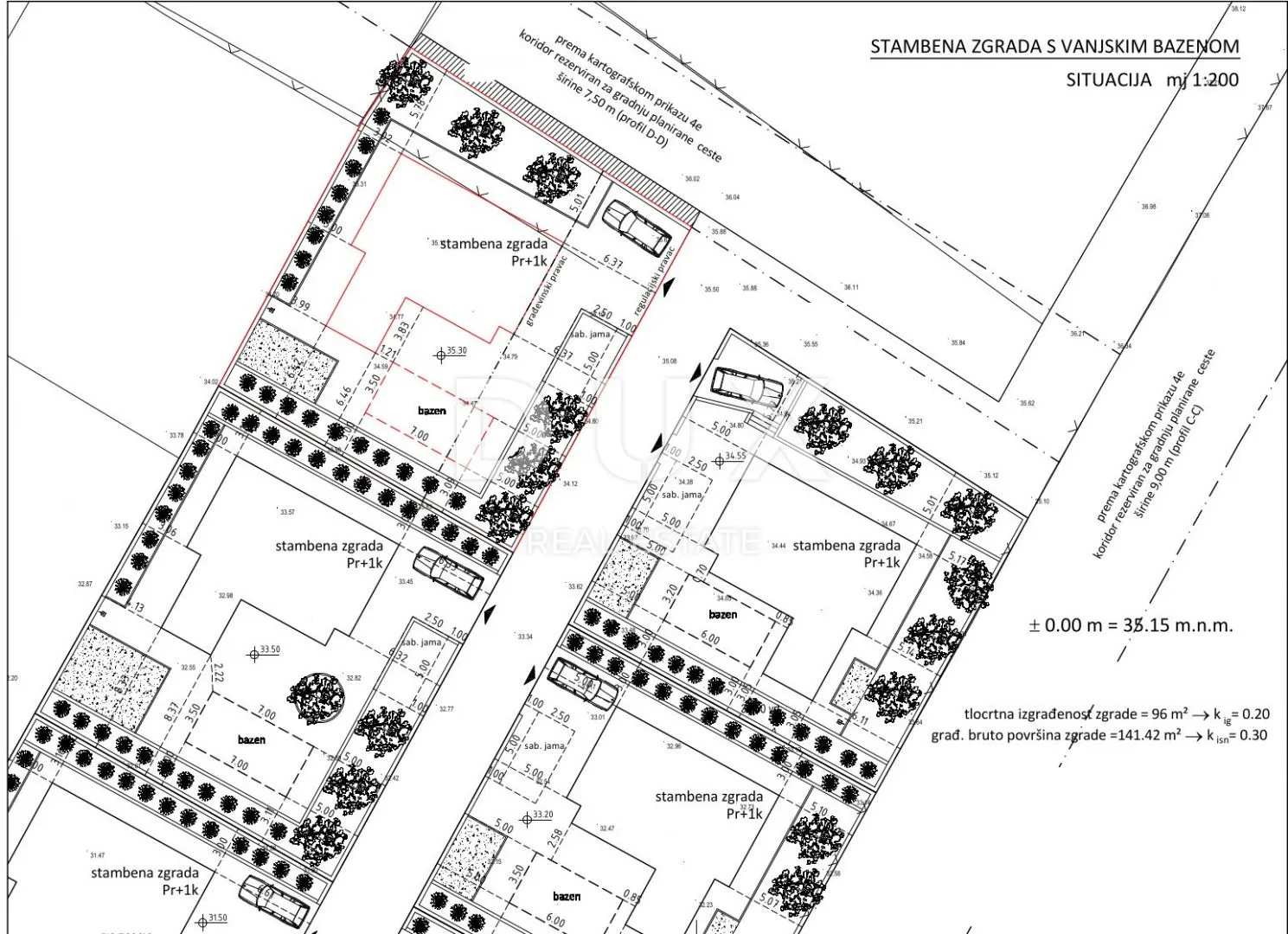 zadar, rtina - projekt s dozvolama za gradnju 6 luksuznih vila - slika 23