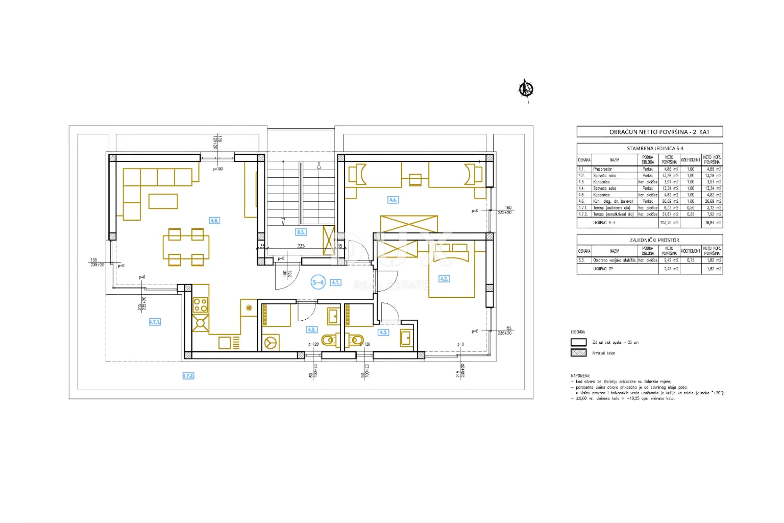 šibenik, brodarica – novogradnja, terasa 15 m² i garaža, 270 m od mora - slika 11