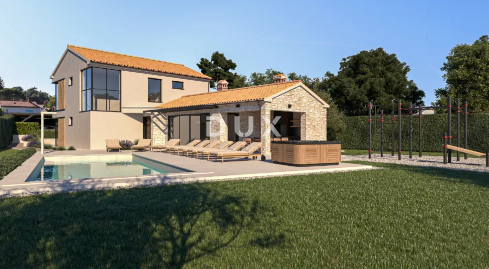 ISTRA, POREČ - Građevinsko zemjište s građevinskom dozvolom za vilu! - Baderna, Poreč