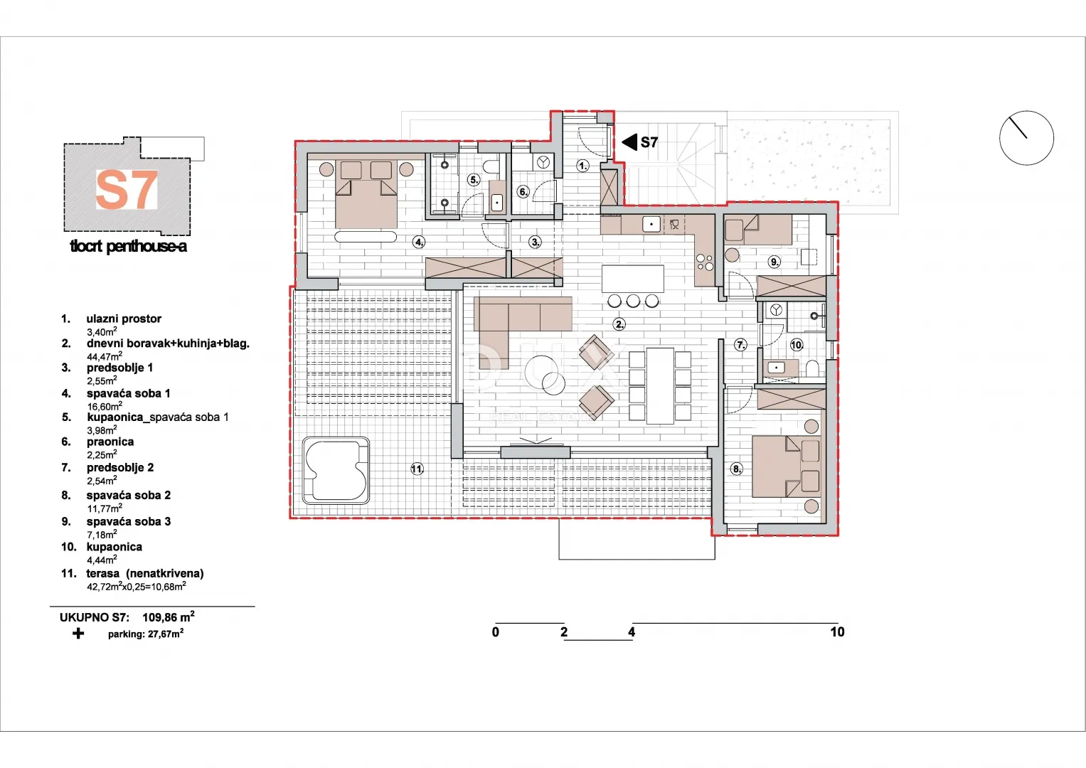 dalmacija, primošten – jedan od najviših penthousea s pogledom na more, jacuzzi - slika 18