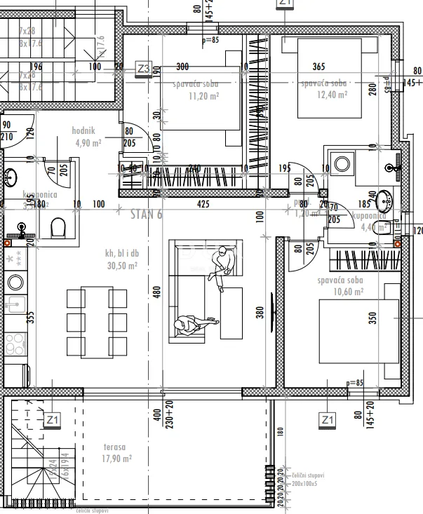 zadar, sukošan - vrhunski penthouse 120 metara od mora! s6 - slika 10