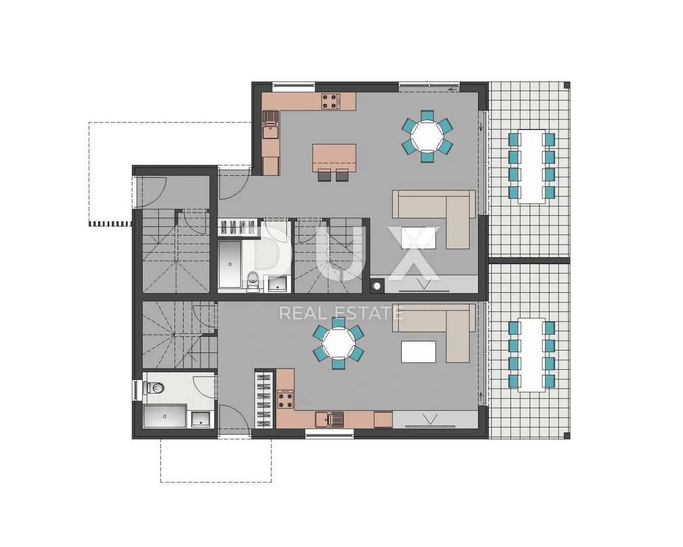 otok pag, mandre, penthouse s pogledom na more u novogradnji - slika 12