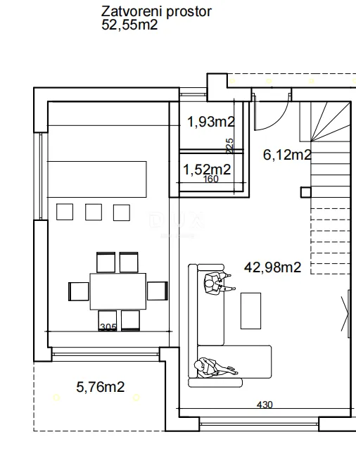šibenik, murter, duplex kuća, 130 m2, pogled na more, u izgradnji - slika 8