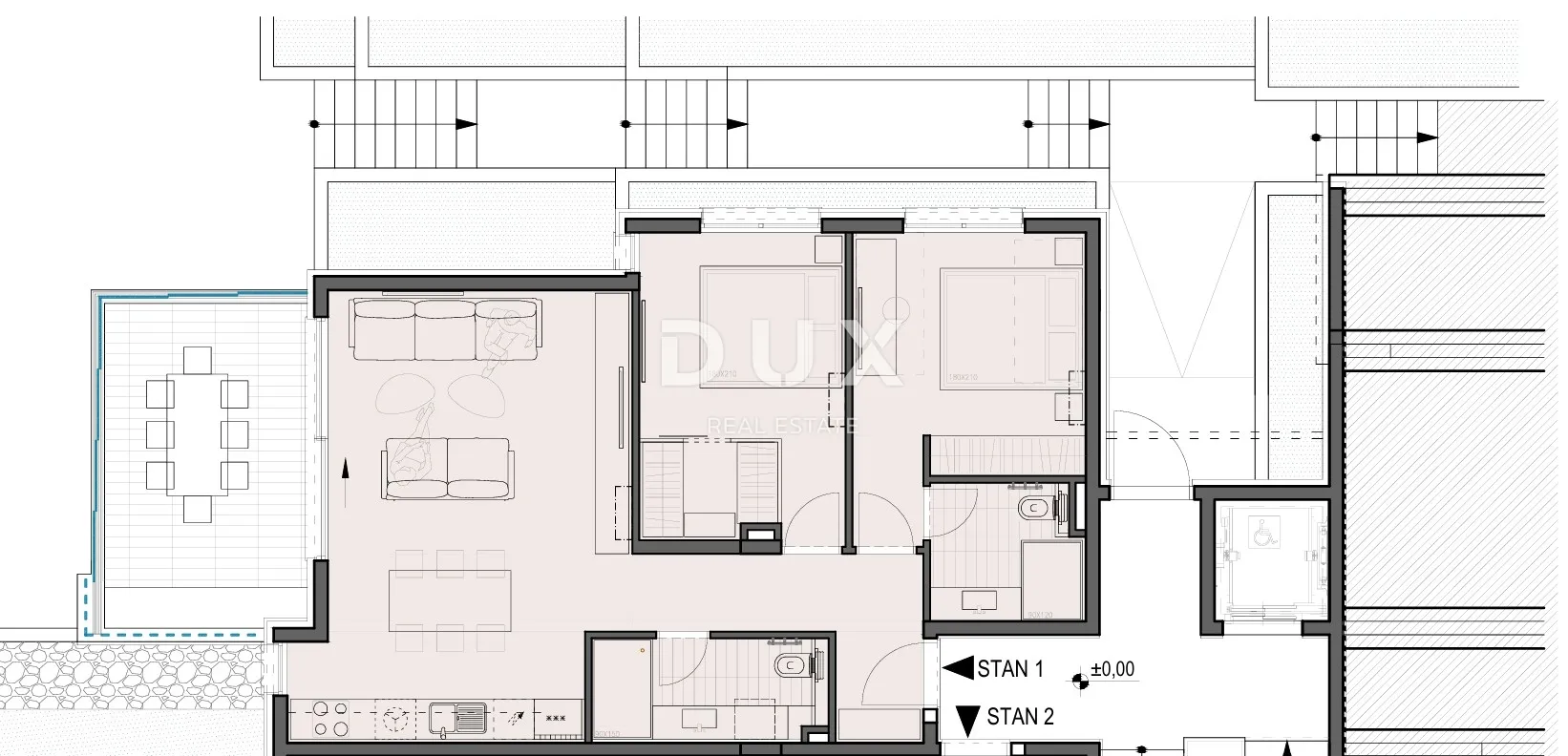 primošten - prizemni stan u novogradnji 100 m od mora (s1) - slika 5