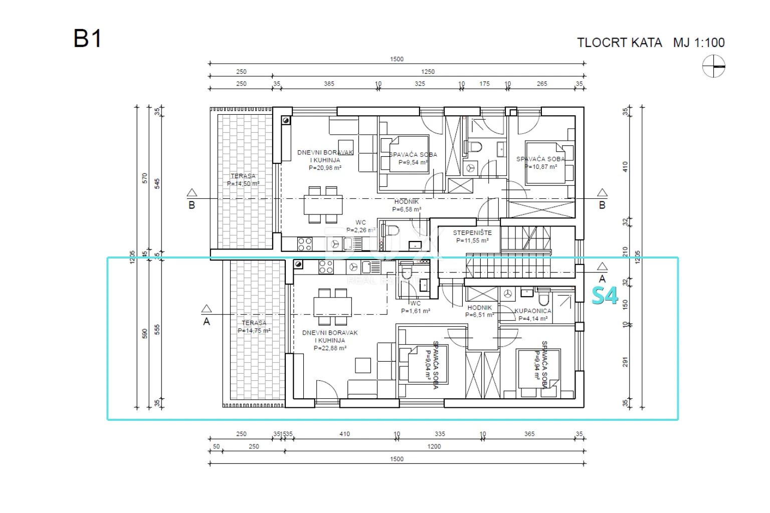 šibenik, brodarica – 1. red uz more, pogled, terasa 15 m² - slika 17