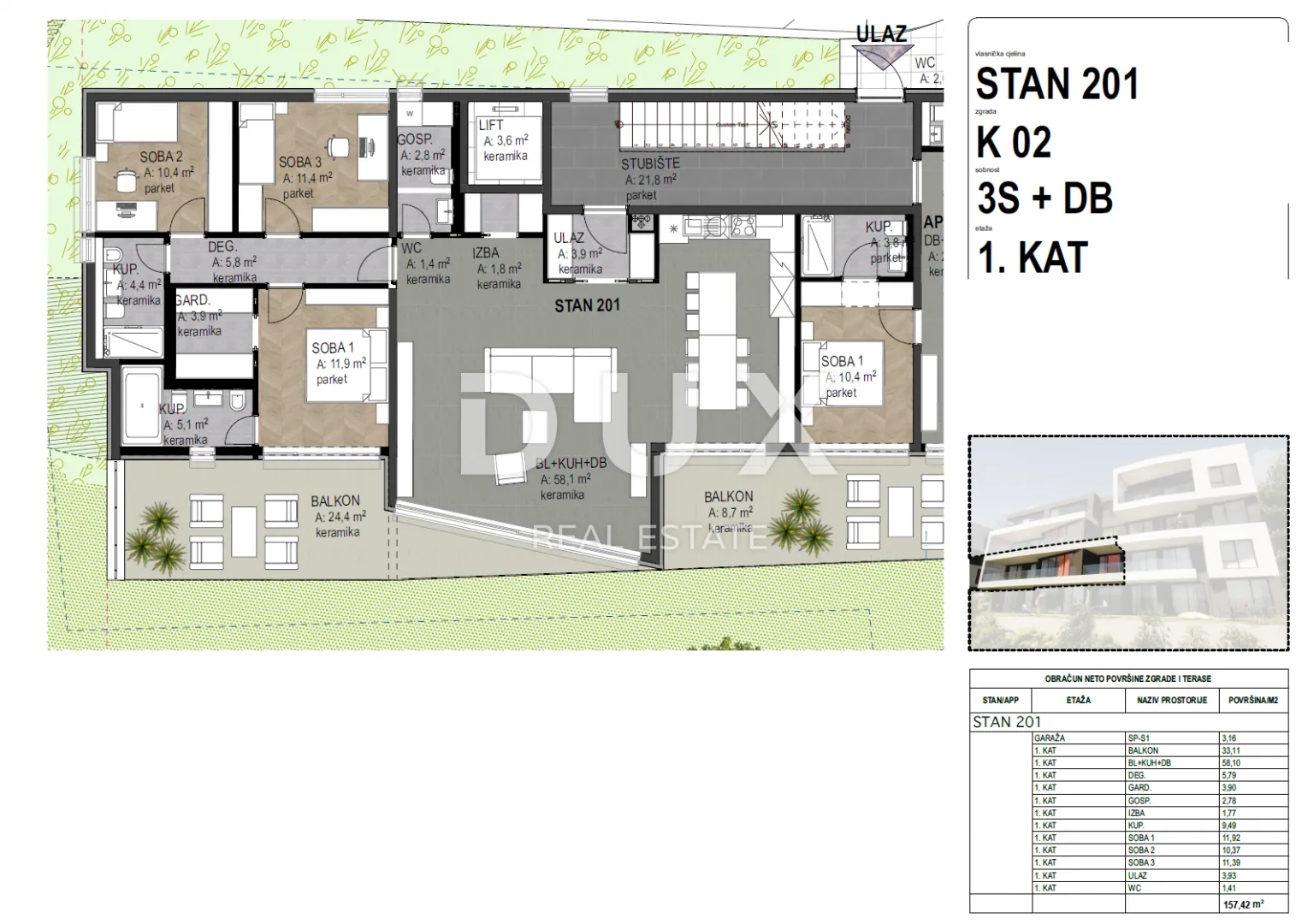 opatija, centar- stan 157.42m2 db+3s s panoramskim pogledom na more- 1.kat- stan 201 - slika 12