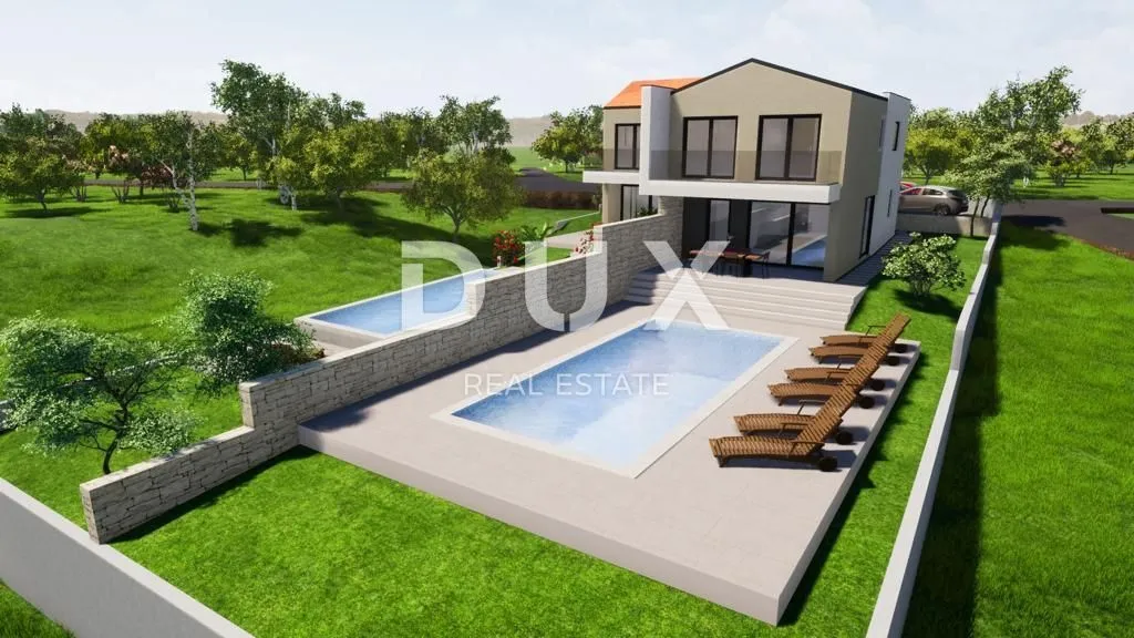 OTOK KRK, MALINSKA - Novogradnja na odličnoj lokaciji s pogledom na more - Bogovići, Malinska-Dubašnica