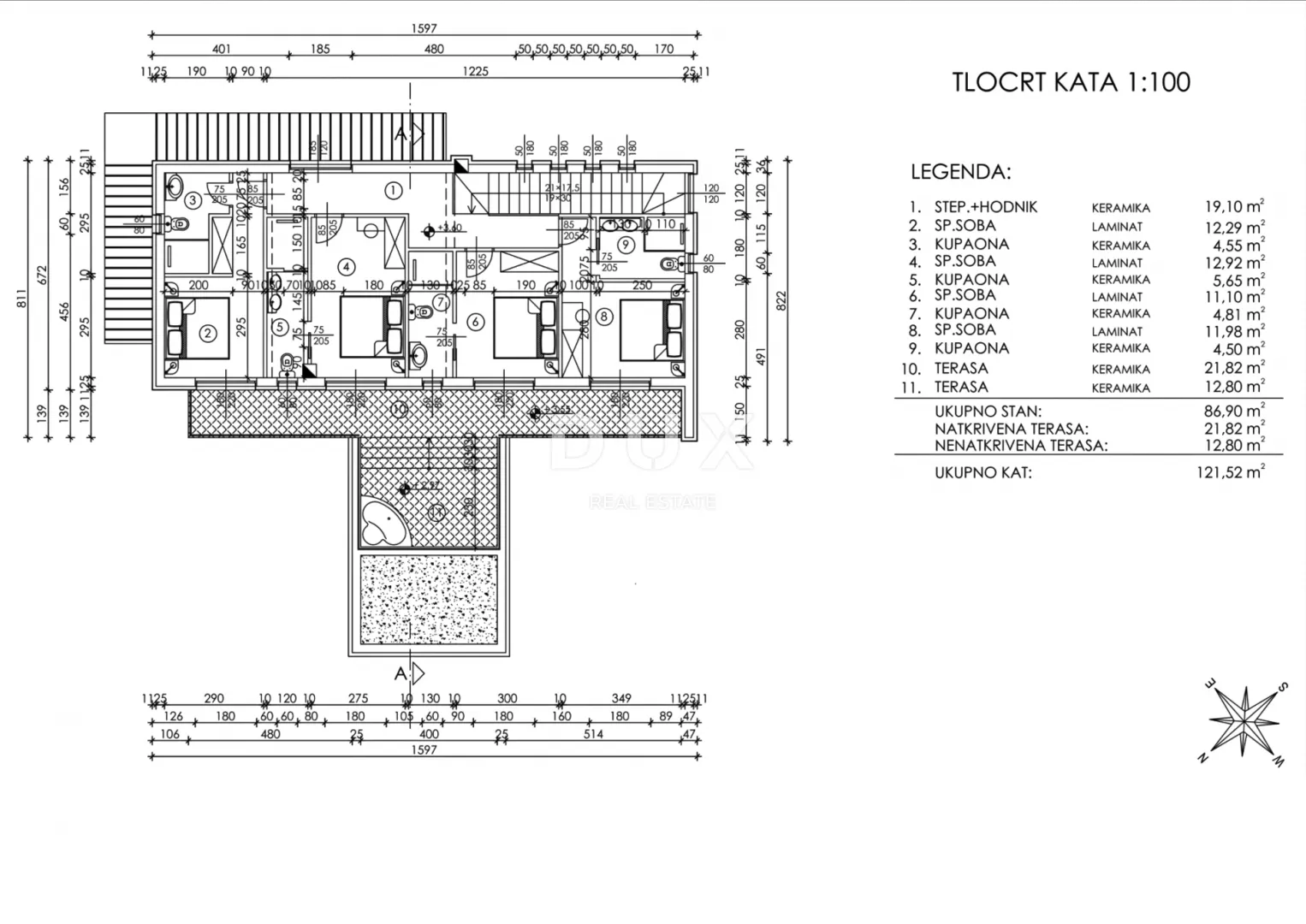 istra, labin, samostojeća kuća, 190 m², bazen, wellness - slika 38