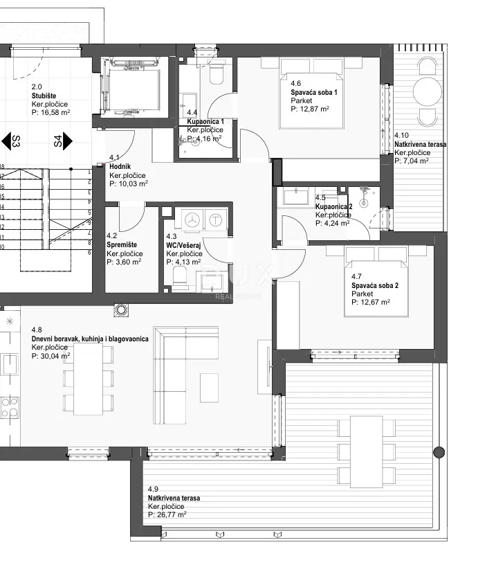 dalmacija, tribunj - hills residence stan s4 s pogledom na more - slika 10