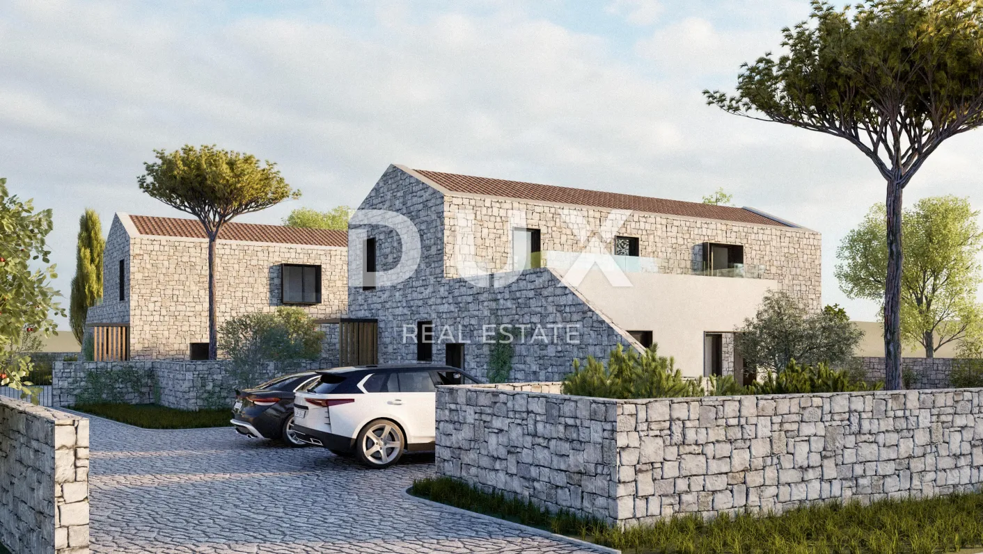 istra, barban - zemljište s projektom za 2 vile s bazenima - slika 2